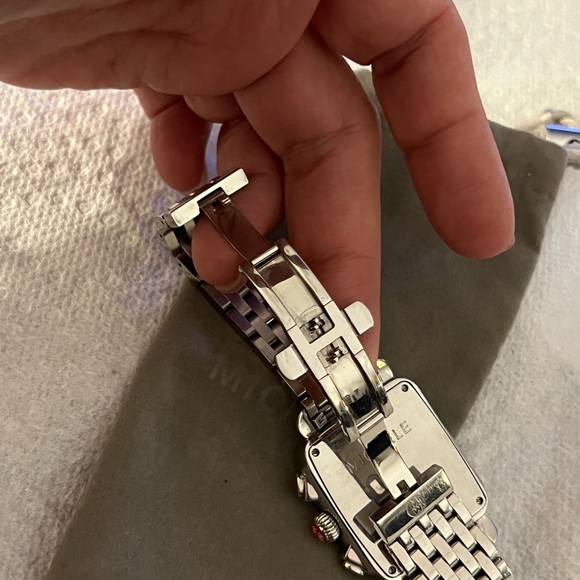 MICHELE Womens Deco wristwatch. 2kts Diamonds - Picture 4 of 10